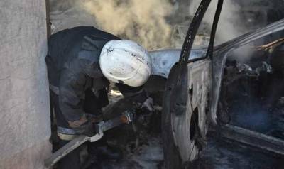 На территории завода "Лукойл" в Одессе дотла сгорели шесть автомобилей