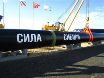 "Газпром" поставил в 1 полугодии в Китай по "Силе Сибири" 4,619 млрд кубометров газа