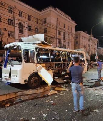 В Воронеже взорвался автобус с пассажирами