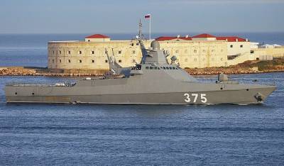 Патрульный корабль «Дмитрий Рогачев» принял участие в учениях в Черном море
