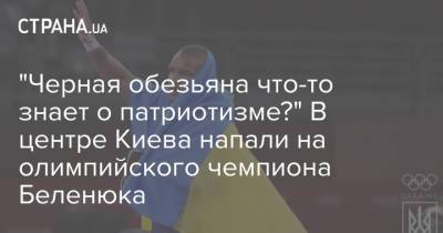 "Черная обезьяна что-то знает о патриотизме?" В центре Киева напали на олимпийского чемпиона Беленюка