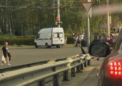 На съезде с Приокского путепровода случилась крупная авария