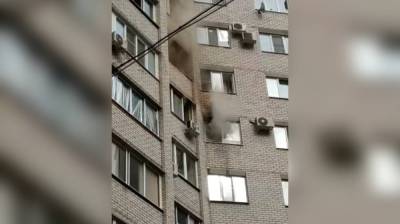 В Воронеже загорелась квартира на 7 этаже жилого дома: появилось видео