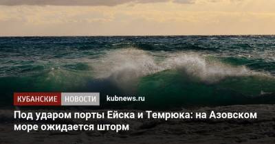 Под ударом порты Ейска и Темрюка: на Азовском море ожидается шторм