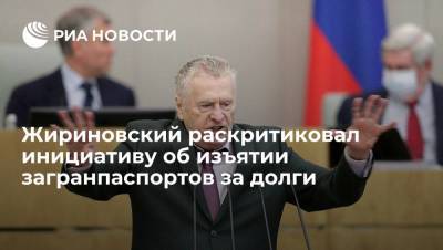 Лидер ЛДПР Жириновский назвал инициативу об изъятии загранпаспортов за долги "драконовской"