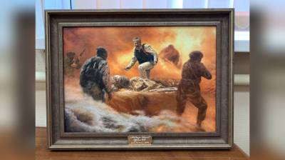 Картина о подвиге воронежского героя Романа Филипова появилась в Музее Победы в Москве