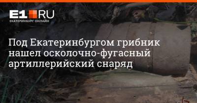 Под Екатеринбургом грибник нашел осколочно-фугасный артиллерийский снаряд