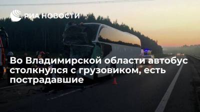 МВД: автобус столкнулся с грузовиком во Владимирской области, 22 человека пострадали