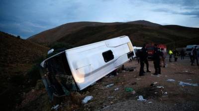 В Турции попал в ДТП пассажирский автобус