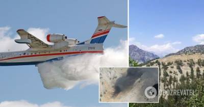 Пожарный самолет Бе-200 разбился в Турции: фото, видео катастрофы