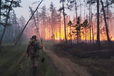 Пожар удалось остановить в 60 километрах от Якутска