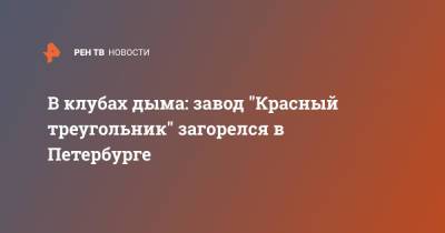 В клубах дыма: завод "Красный треугольник" загорелся в Петербурге