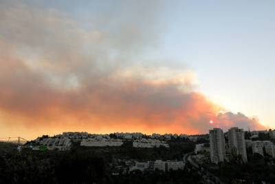 В окрестностях Иерусалима произошел мощный лесной пожар