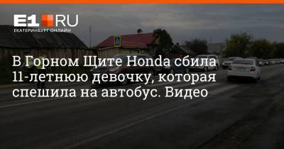 В Горном Щите Honda сбила 11-летнюю девочку, которая спешила на автобус. Видео