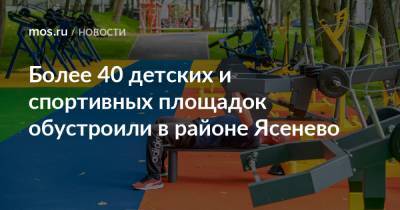Более 40 детских и спортивных площадок обустроили в районе Ясенево
