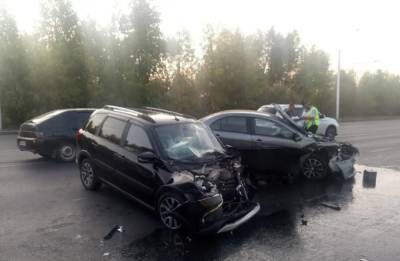 В Уфе в массовой аварии пострадали четыре человека