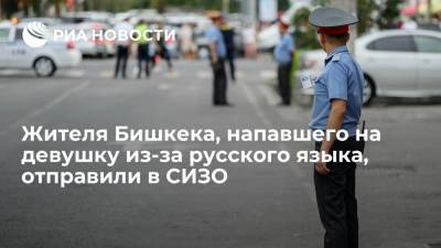 Жителя Бишкека, напавшего на девушку из-за обращения на русском языке, отправили в СИЗО