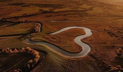 В Тюменской области «Сердечное озеро» сфотографировано с высоты