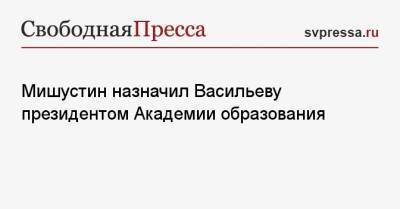 Мишустин назначил Васильеву президентом Академии образования
