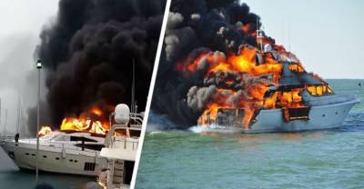 На курорте Турции сгорели туристические экскурсионные яхты