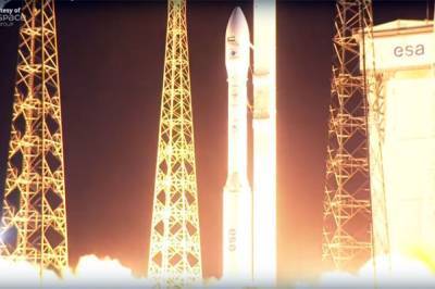Ракета Vega выводит на орбиту пять спутников Земли