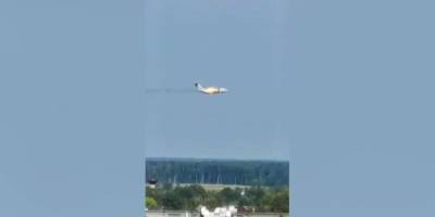 Появилось видео катастрофы опытного Ил-112В в Подмосковье