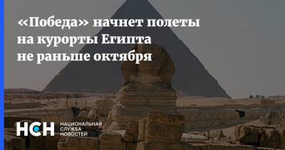 Андрей Калмыков - «Победа» начнет полеты на курорты Египта не раньше октября - nsn.fm - Россия - Египет
