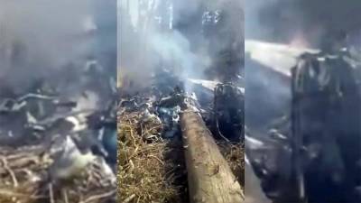 Опубликовано видео с места крушения самолета Ил-112В