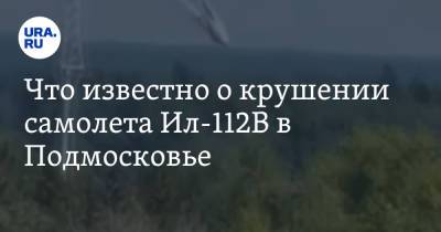 Что известно о крушении самолета Ил-112В в Подмосковье. Видео