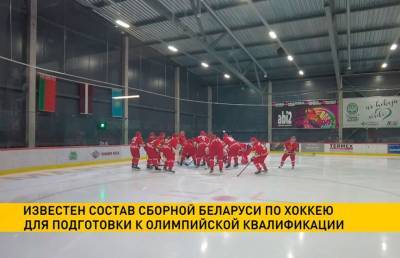 Стал известен состав сборной Беларуси по хоккею для подготовки к олимпийской квалификации