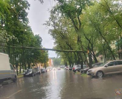 Фотофакт. Непогода натворила в Минске дел
