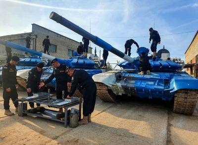 Азербайджанские военные-участники конкурса "Танковый биатлон" проверили техническое состояние боевых машин (ФОТО)