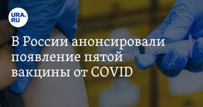 В России анонсировали появление пятой вакцины от COVID