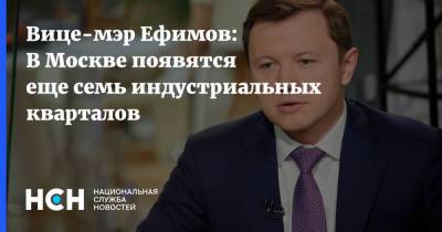 Вице-мэр Ефимов: В Москве появятся еще семь индустриальных кварталов