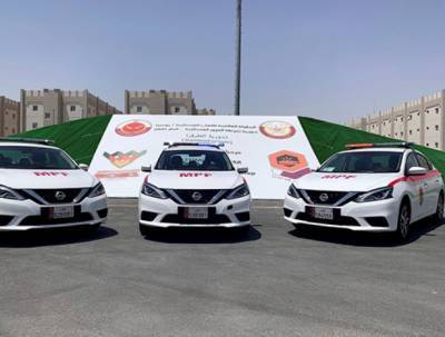 Военные автоинспекторы получила в Катаре патрульные автомобили для участия в конкурсе «Дорожный патруль»