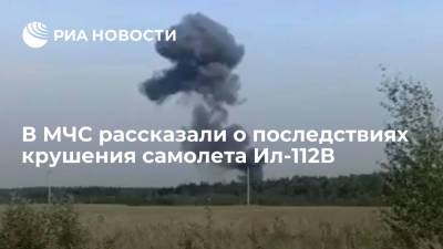 МЧС: на месте крушения самолета Ил-112В нет разрушений, угроза населению отсутствует