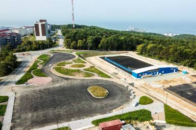 Территорию спорта в парке Корсакова готовят к открытию