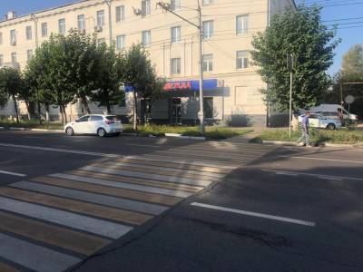 На улице Циолковского в Рязани Kia Rio сбил 57-летнюю женщину на переходе