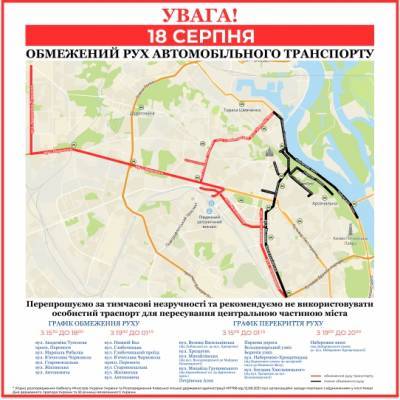 Киев ждет масштабное перекрытие улиц – будет репетиция парада