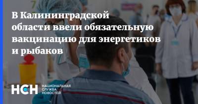 В Калининградской области ввели обязательную вакцинацию для энергетиков и рыбаков