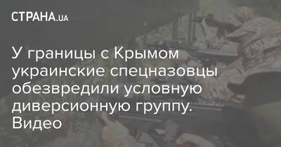 У границы с Крымом украинские спецназовцы обезвредили условную диверсионную группу. Видео