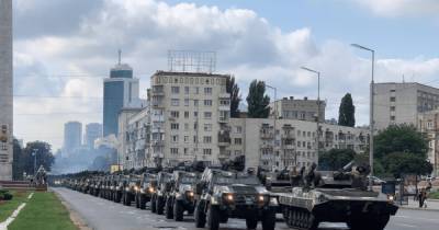 Сотни единиц техники и авиация: в Киеве репетируют парад ко Дню независимости (фото, видео)