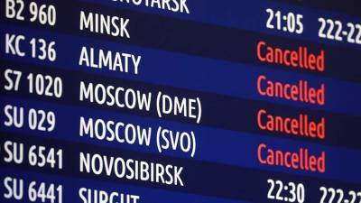 В московских аэропортах задержаны и отменены более 30 рейсов