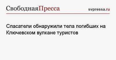 Спасатели обнаружили тела погибших на Ключевском вулкане туристов