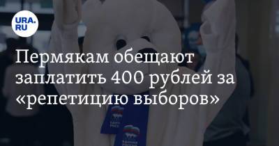 Пермякам обещают заплатить 400 рублей за «репетицию выборов». «Вы бесплатно не пойдете»