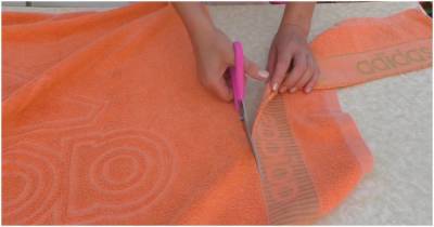 Старое полотенце легко превратить в практичную и симпатичную вещицу для создания уюта