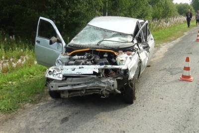 Водитель опрокинувшегося автомобиля погиб в Туринском районе