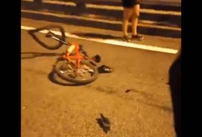 На КАД велосипедист ехал по встречной полосе и столкнулся с авто