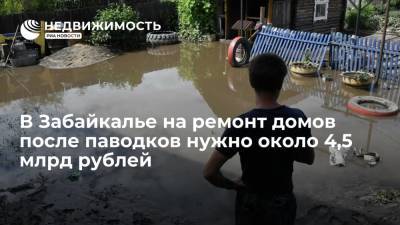 Около 4,5 млрд руб нужно на капремонт и строительство домов после паводков в Забайкалье