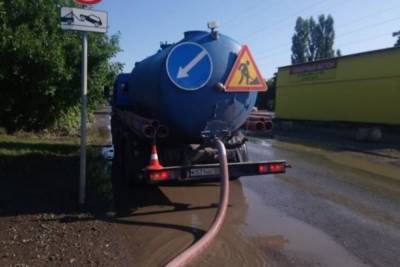 На улицы Краснодара выехала водооткачивающая техника